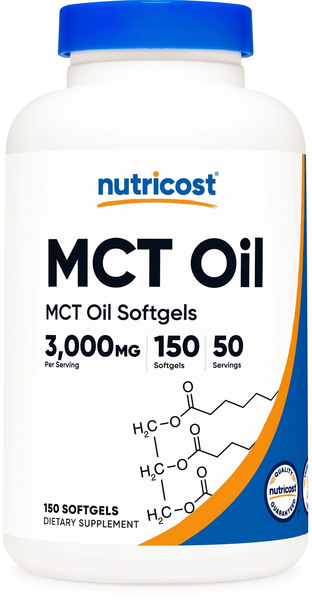 MCT Oil Softgels Supplement 3000Mg per Serving, 50 Servings, 150 Softgels
