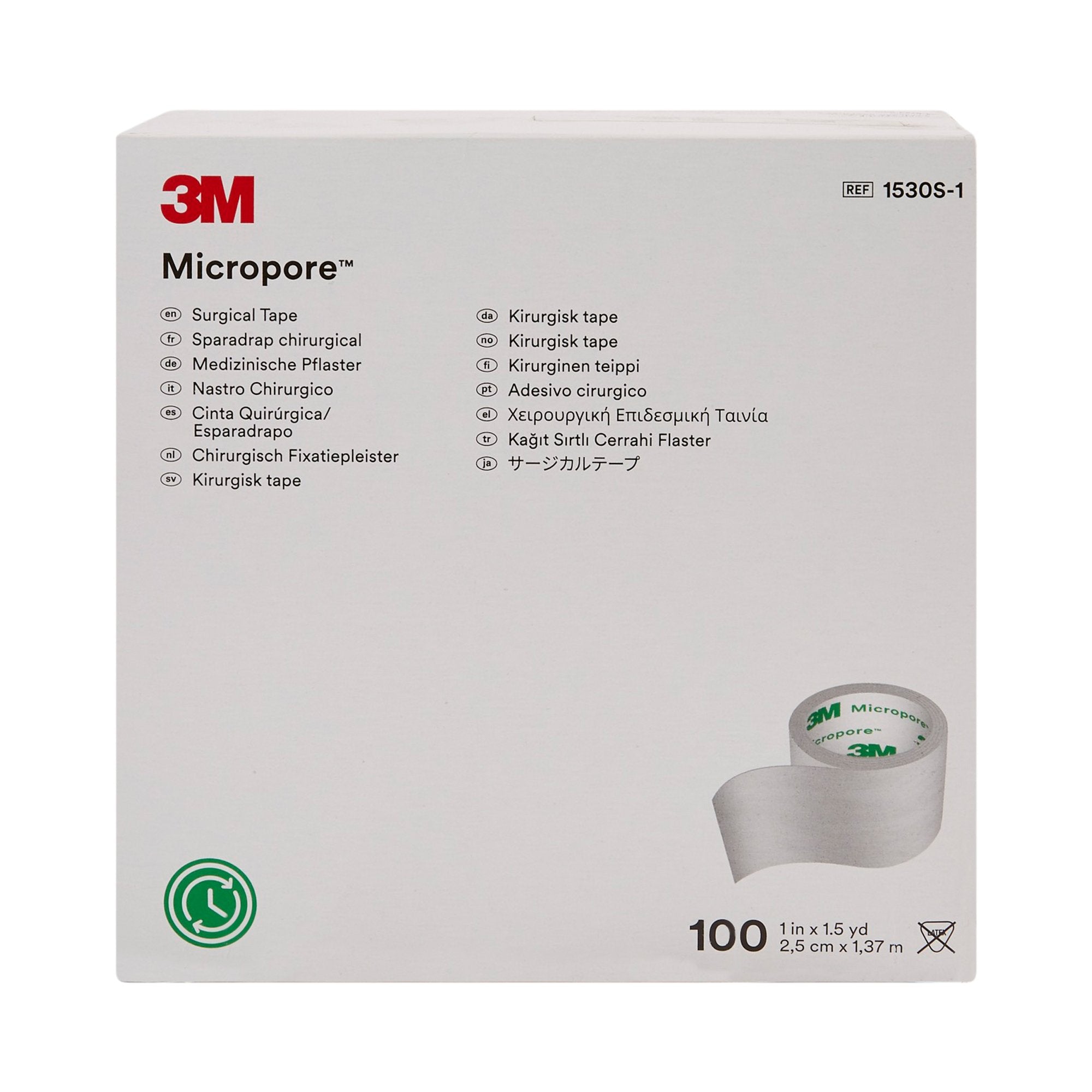 medical tape 3m micropore white 1 inch x 1 1 2 yard paper nonsterile packaging type case