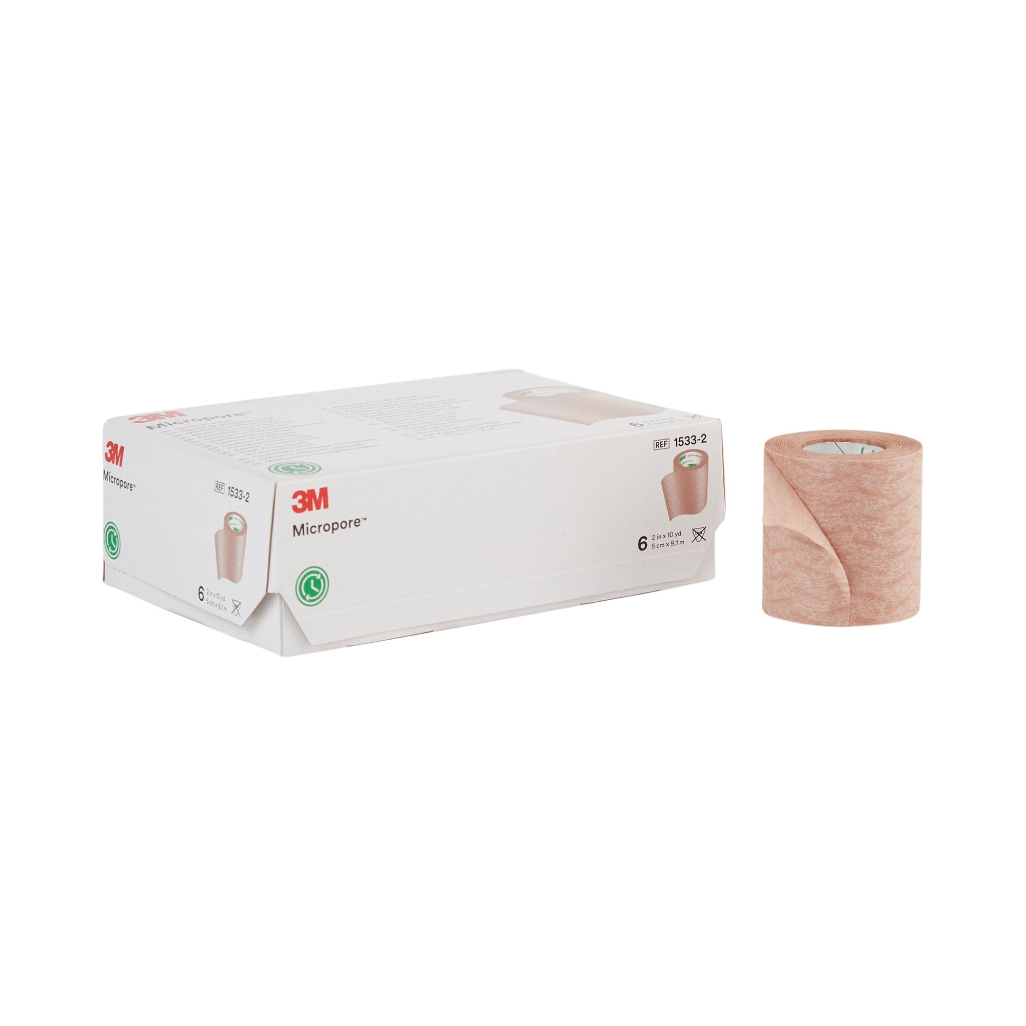 Medical Tape 3M Micropore Tan 2 Inch X 10 Yard Paper NonSterile