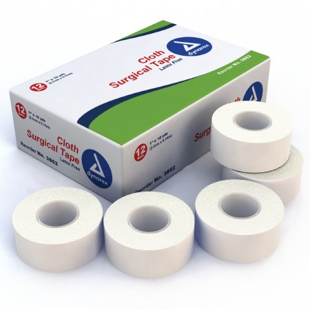 Medical Tape Dynarex White 1 Inch X 10 Yard Cloth NonSterile