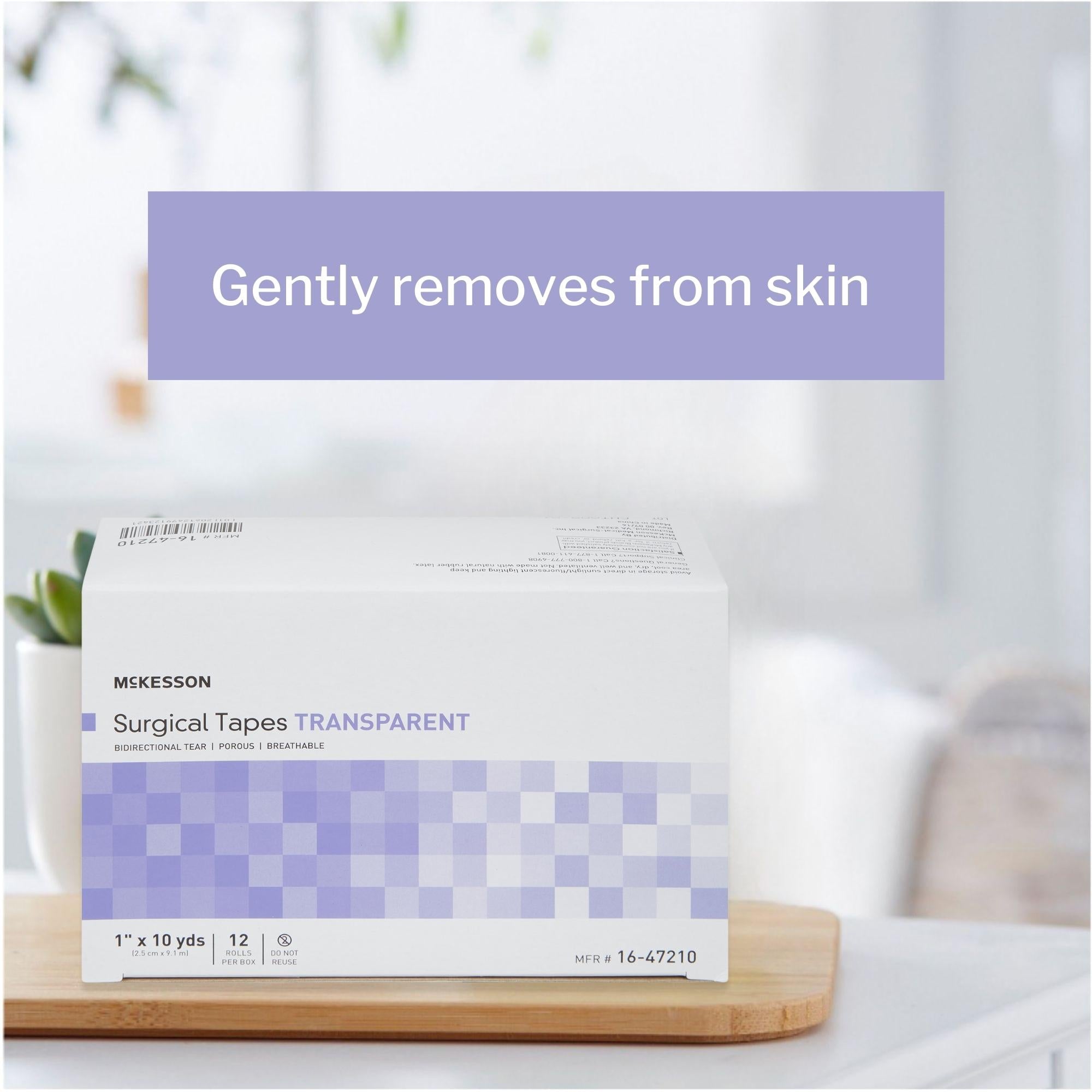 medical tape mckesson transparent 1 inch x 10 yard plastic nonsterile packaging type box