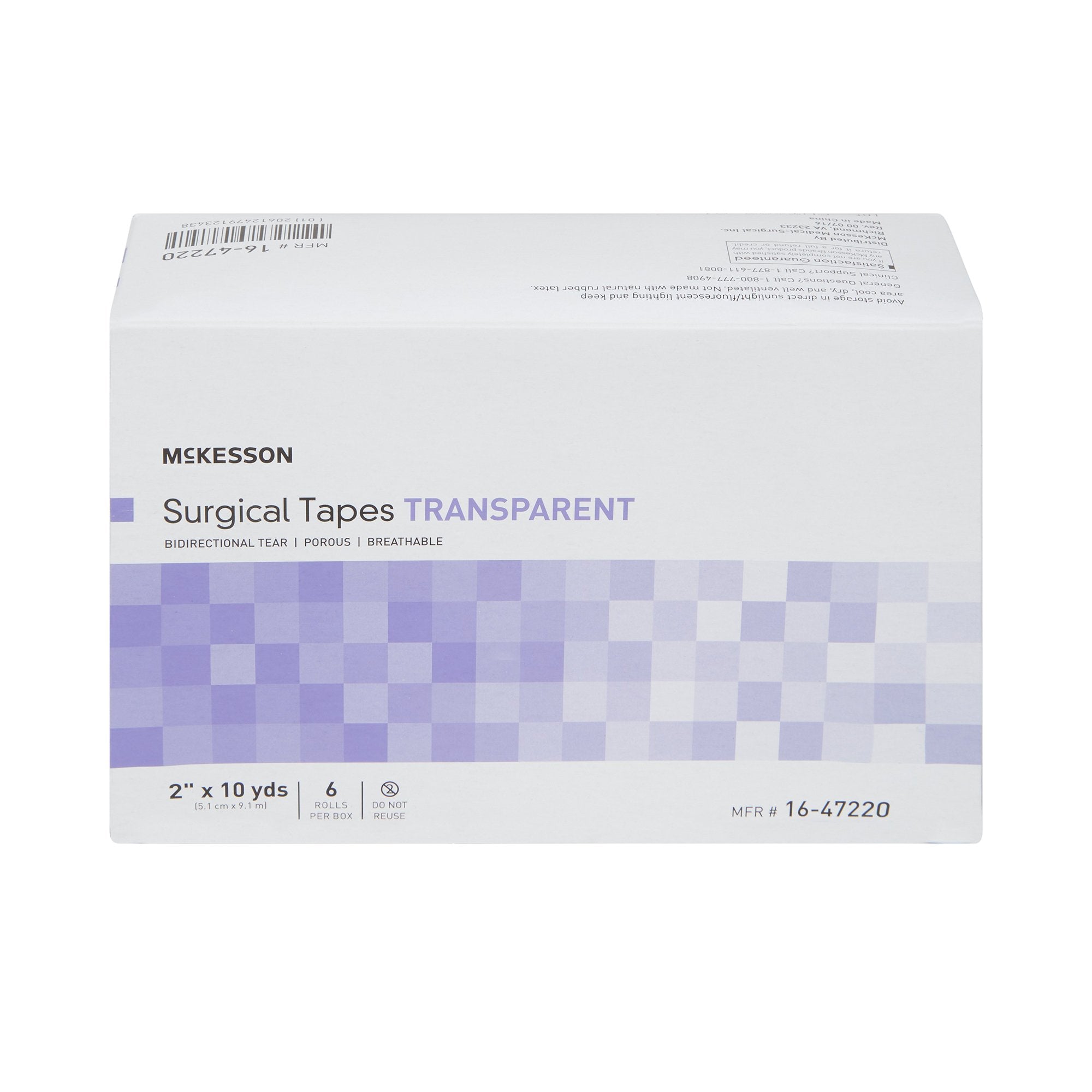 medical tape mckesson transparent 2 inch x 10 yard plastic nonsterile packaging type box