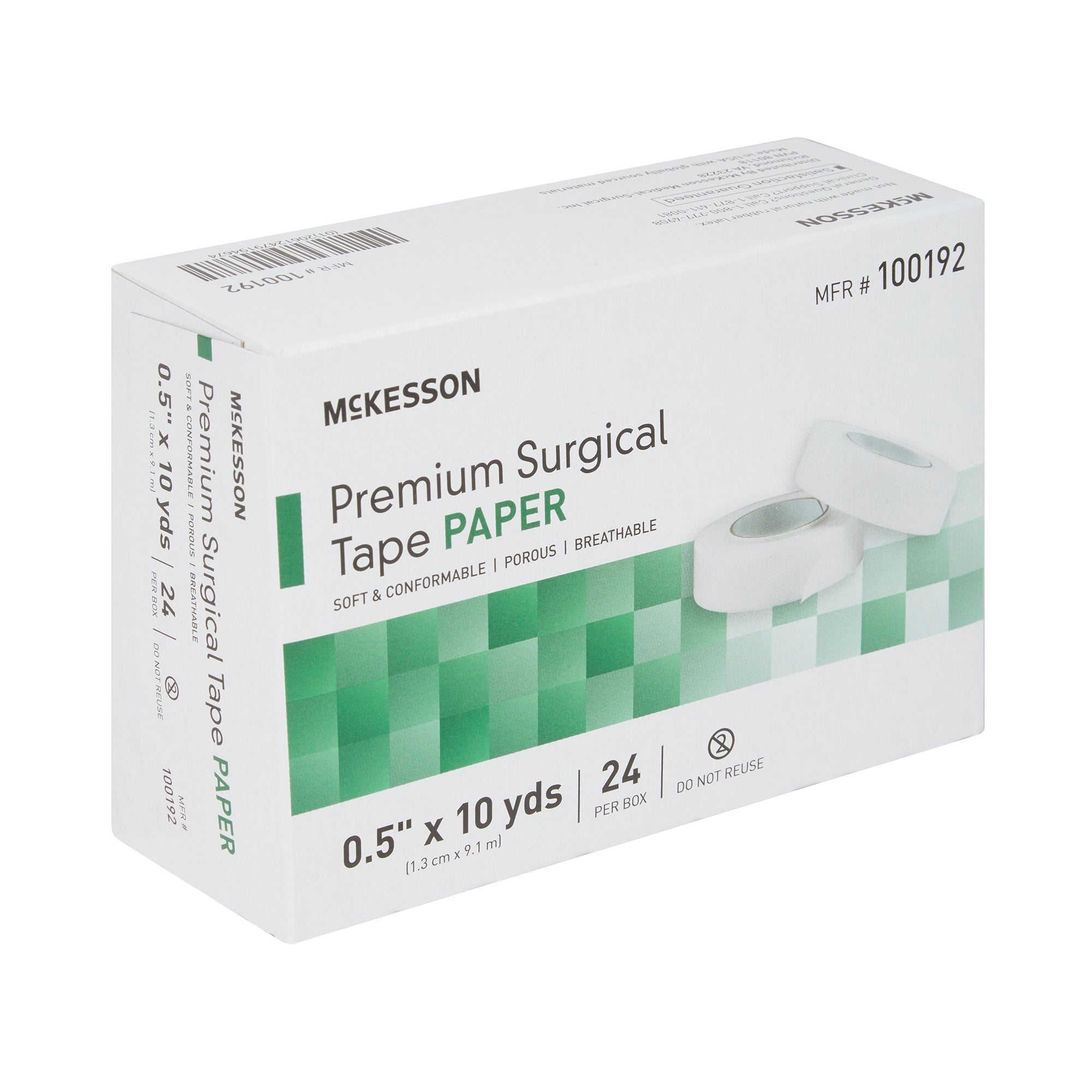 medical tape mckesson white 1 2 inch x 10 yard paper nonsterile packaging type box