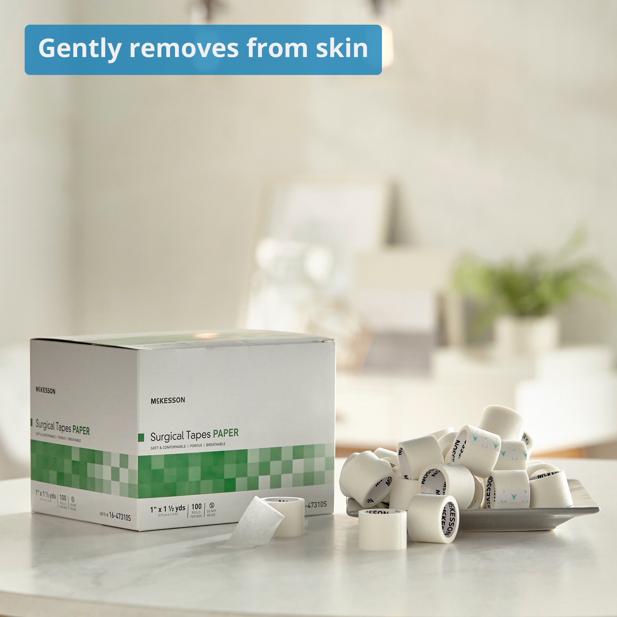 medical tape mckesson white 1 inch x 1 1 2 yard paper nonsterile packaging type box