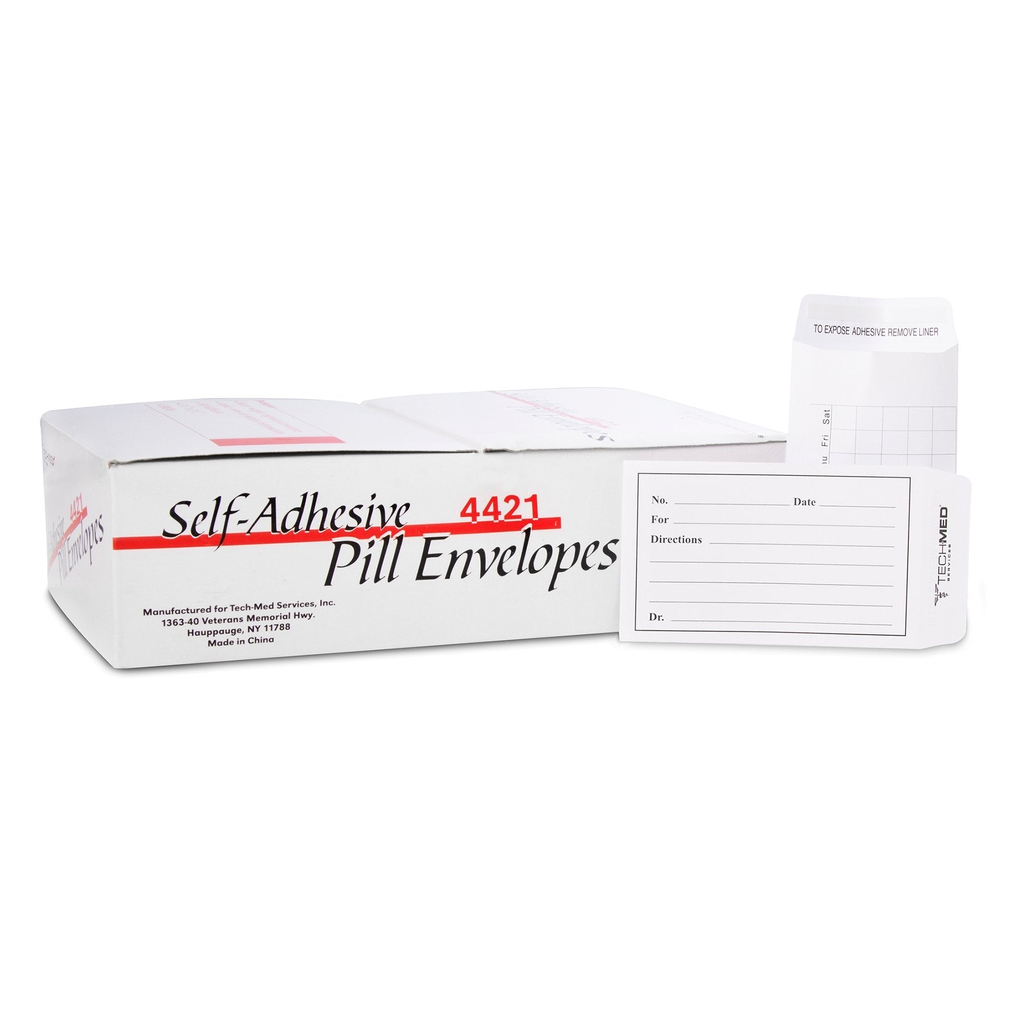 Medication Envelope Tech Med White 3 /2 X 2 1/4 Inch