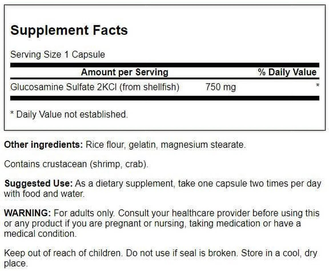 Mega Glucosamine 750 Mg 120 Caps 3 Pack
