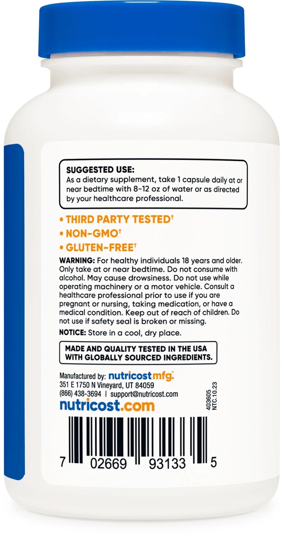 Melatonin 5Mg, 240 Capsules Non Gmo, Gluten Free Supplement