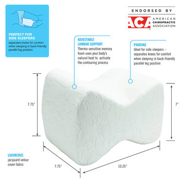 memory foam leg spacer pillow by obus