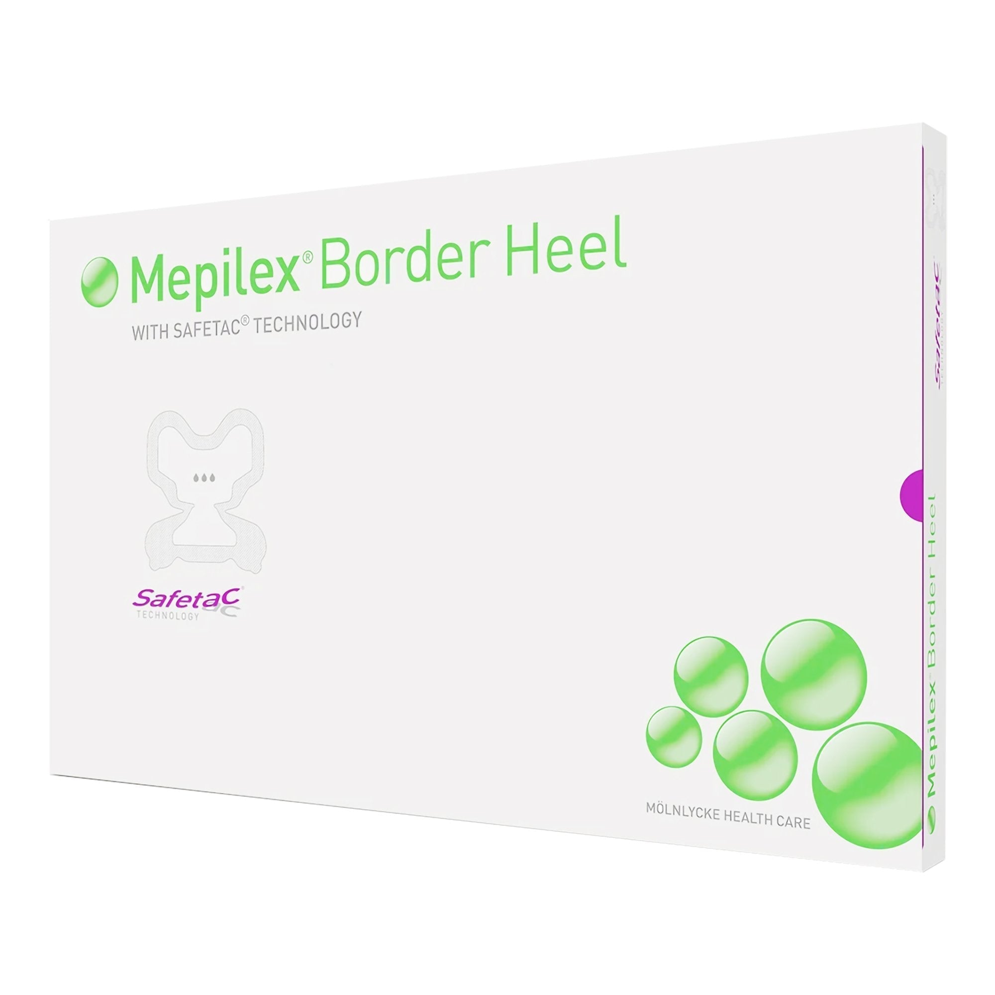 Foam Dressing Mepilex Border Heel 8 3/5 X 9 Inch With Border Film Backing Silicone Adhesive Heel Sterile