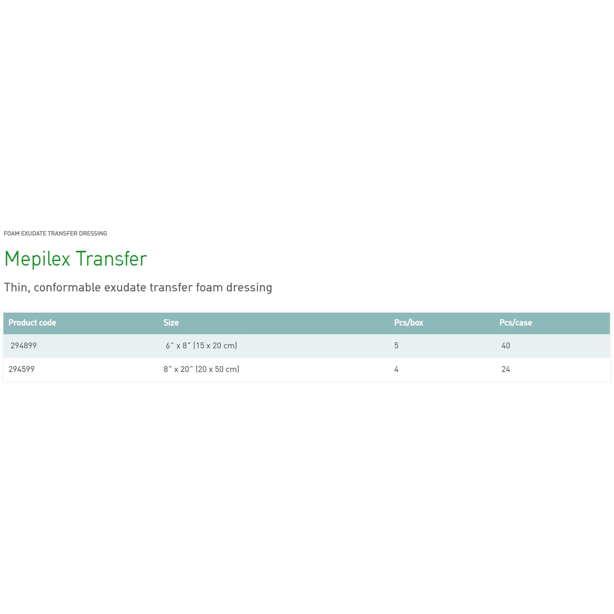 mepilex transfer thin foam dressing 6 x 8 inch mepilex transfer thin foam dressing mk710909ea