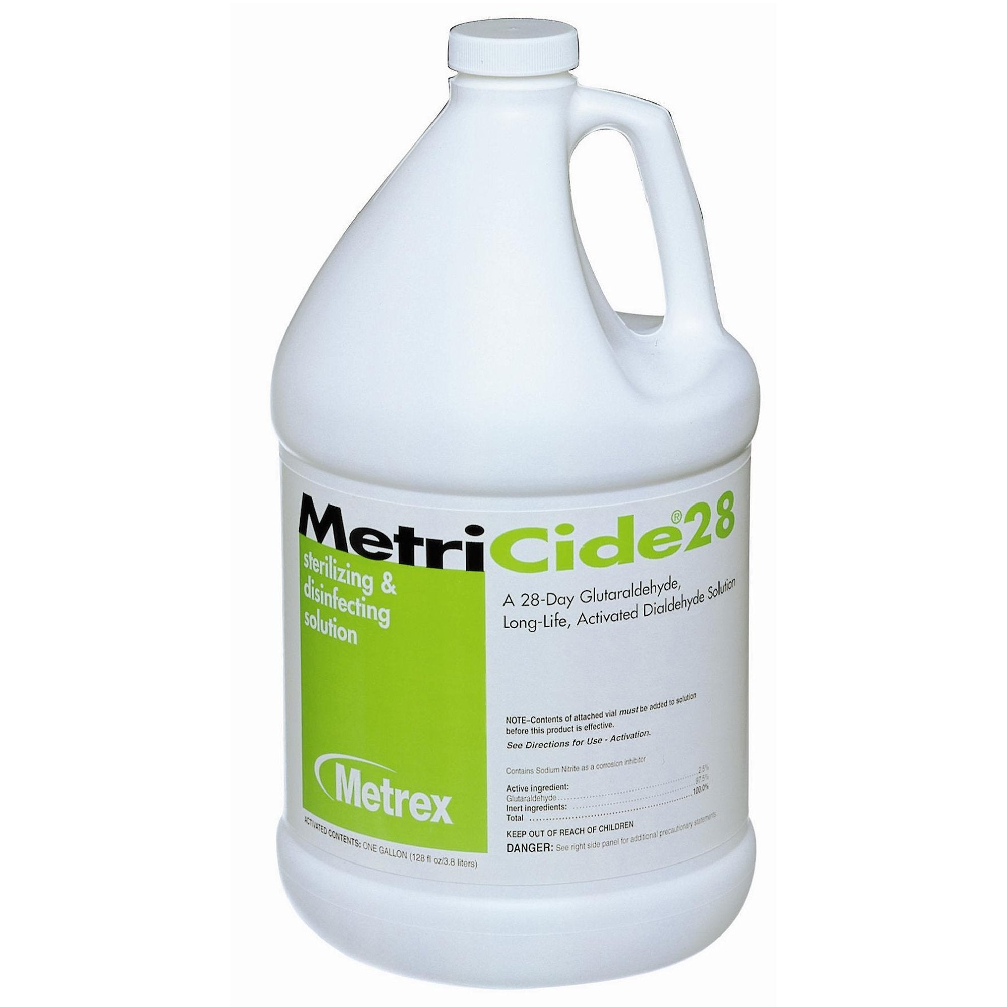 Glutaraldehyde High Level Disinfectant MetriCide 28 Activation Required Liquid 1 gal. Jug Reusable
