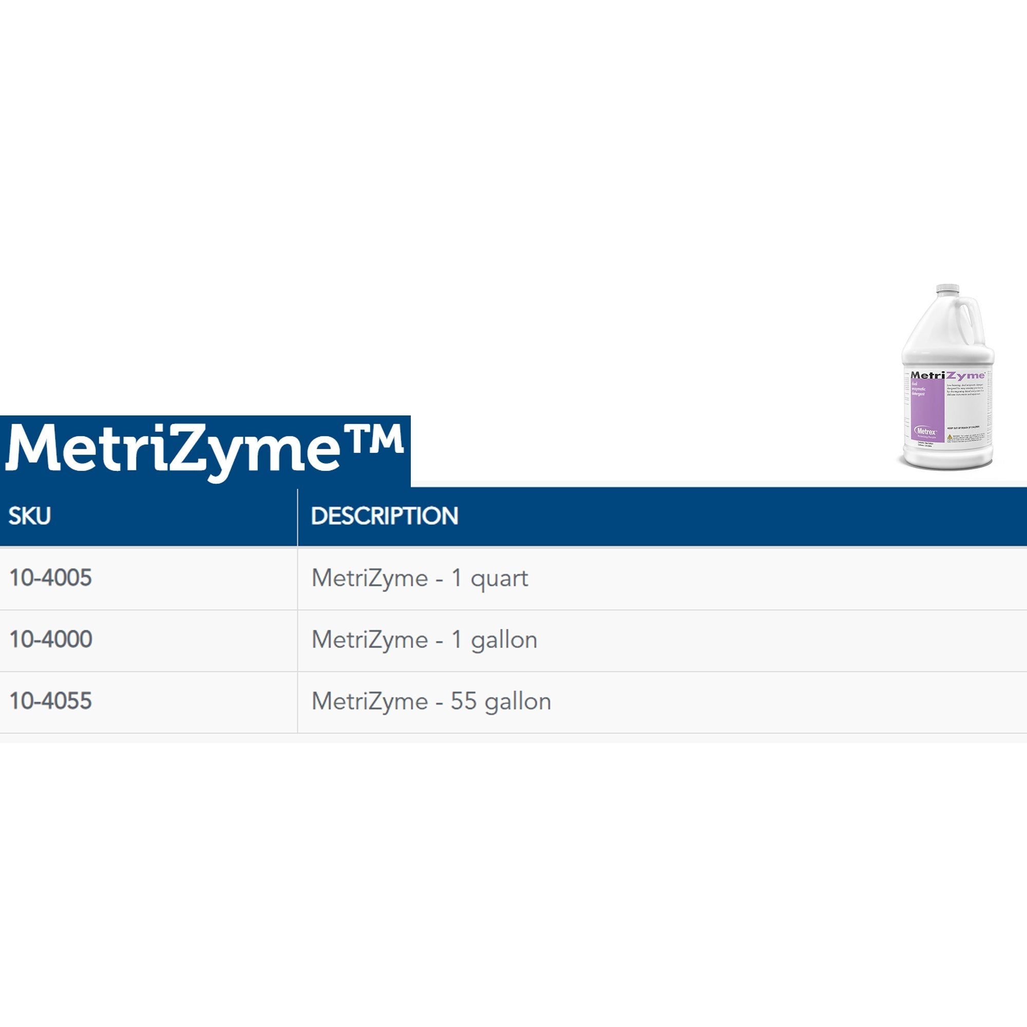 metrizyme dual enzymatic instrument detergent 1 gal jug metrizyme dual enzymatic instrument detergent mk929309ea