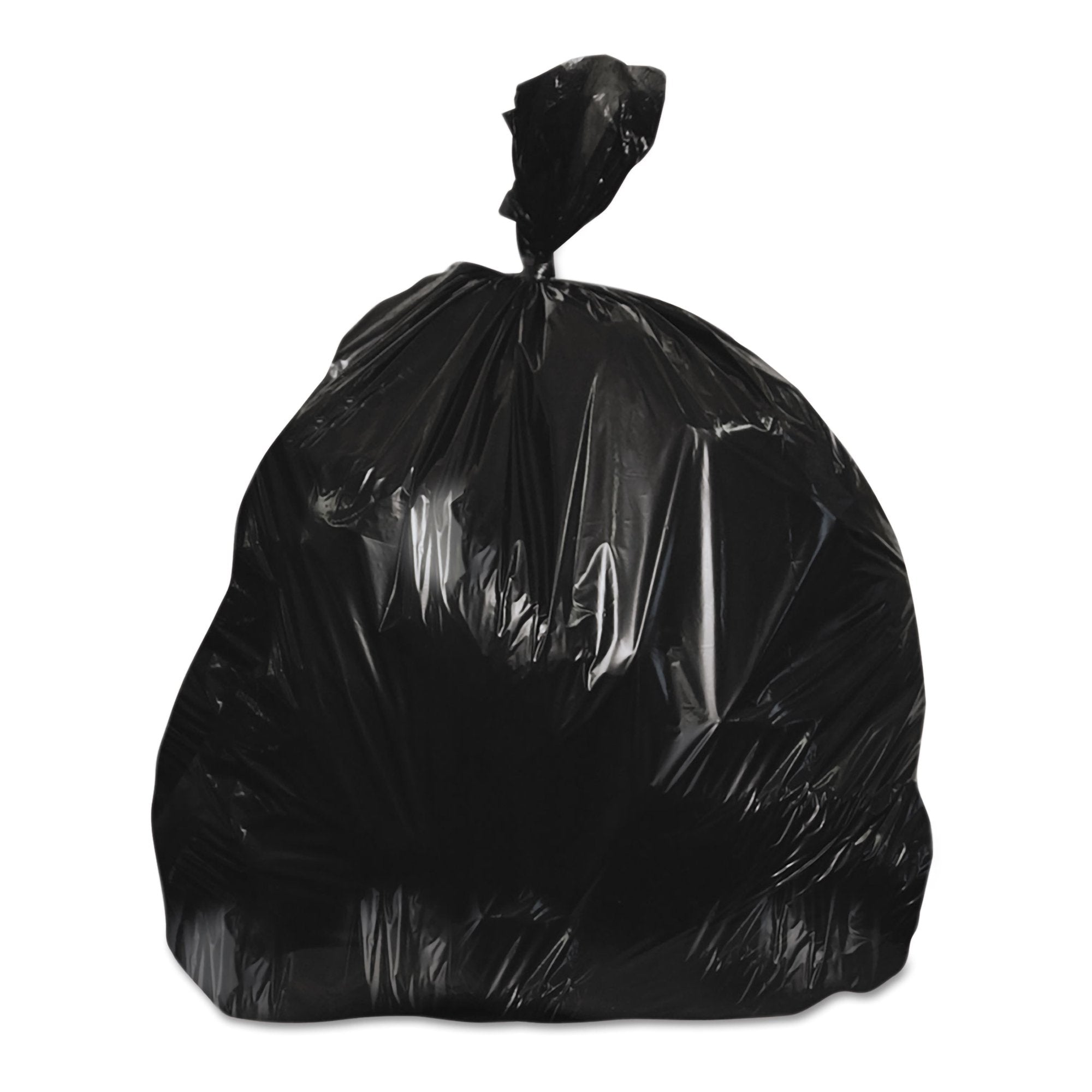 10 gallon black LLDPE trash bags with star seal bottom