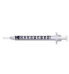 Standard Insulin Syringe with Needle Micro Fine 1 mL 1/2 Inch 28 Gauge NonSafety Regular Wall