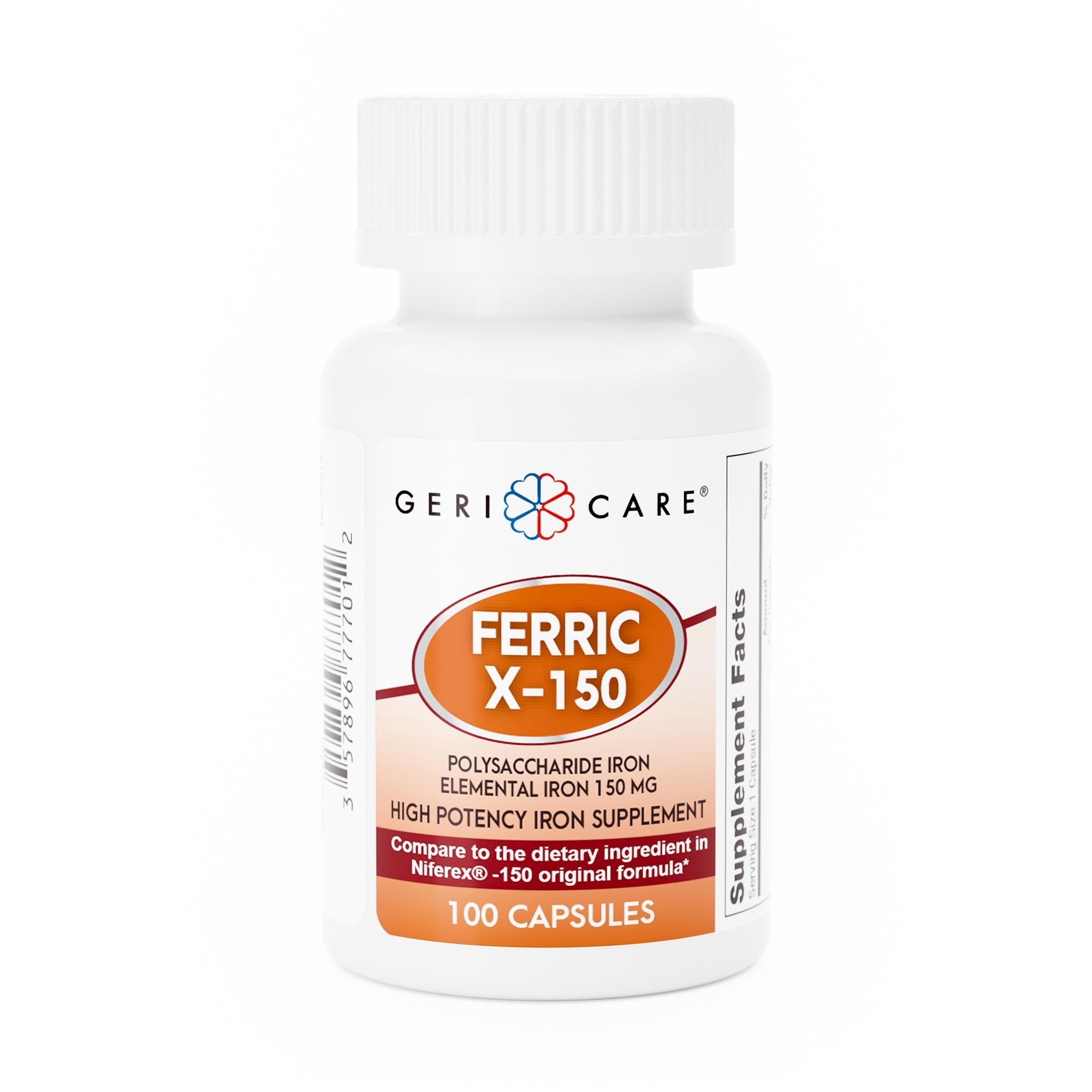 Mineral Supplement Geri Care Iron 150 mg Strength Capsule 100 per Bottle