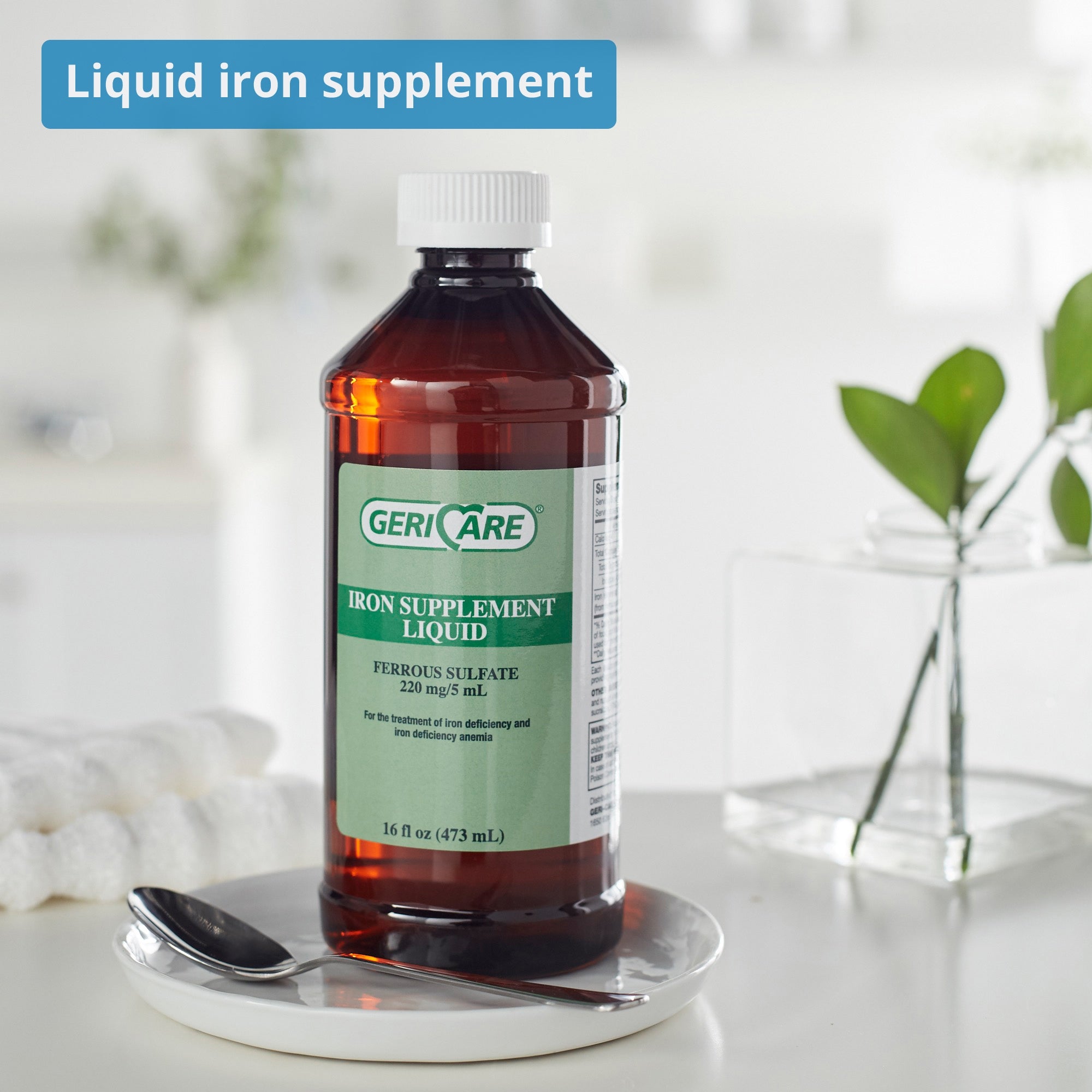 mineral supplement geri care iron 220 mg strength liquid 16 oz packaging type case