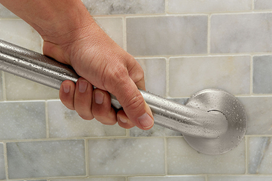 moen grab bar 18 securemount stainless steel cnceald scrws