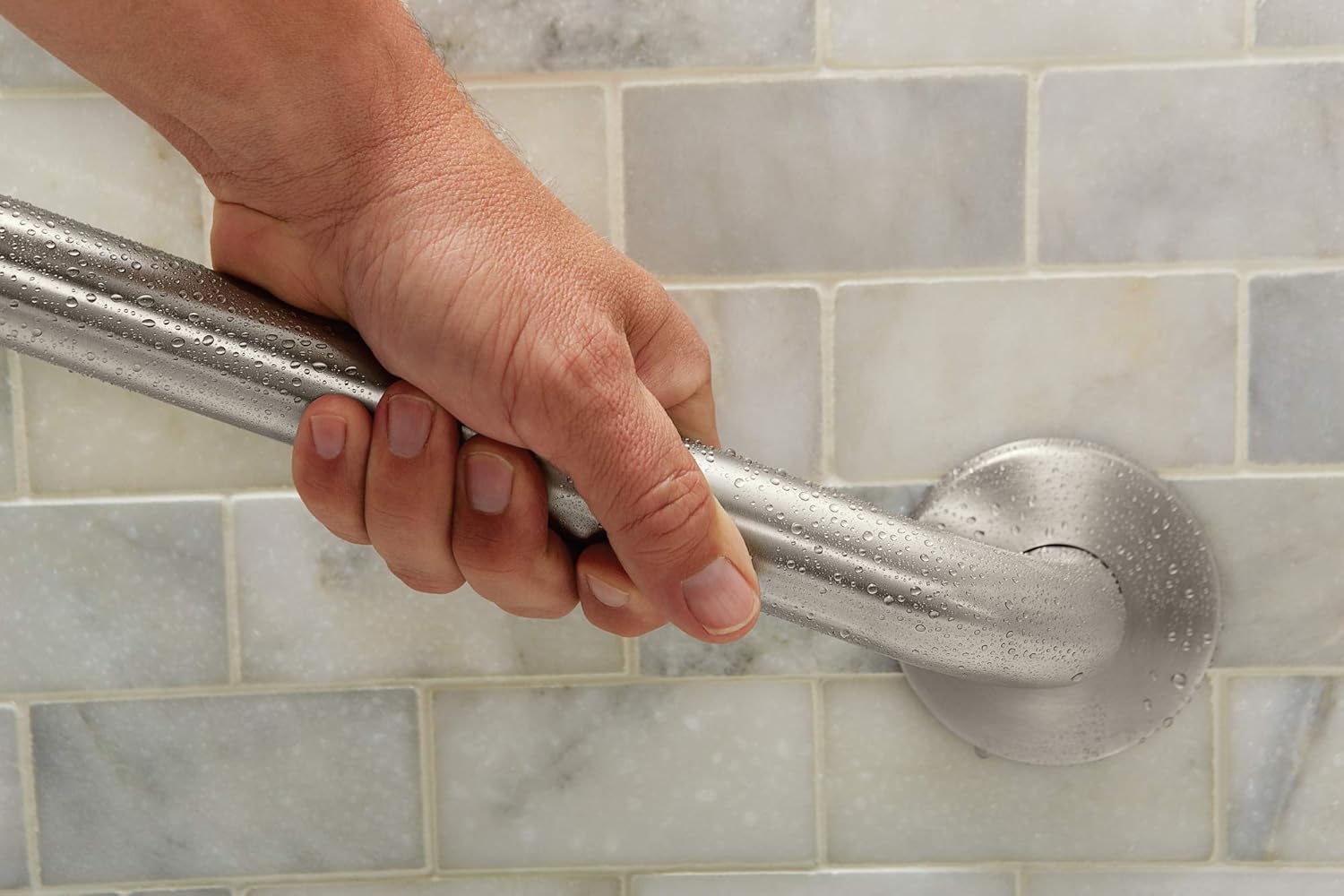 moen grab bar 42 securemount polished stainless cnceal scrw