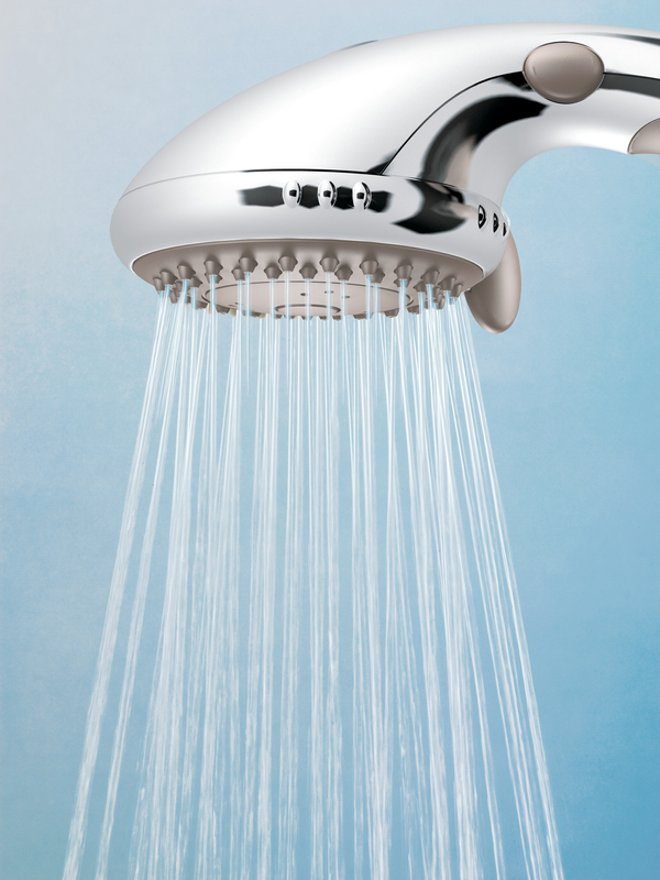 moen shower head hand held w pause control chrome finish