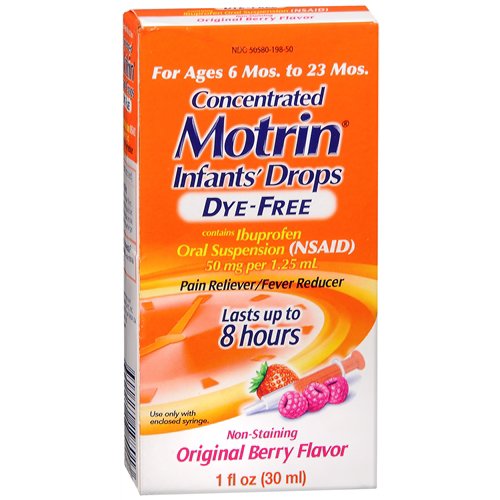 Children's Pain Relief Motrin 50 mg / 1.25 mL Strength Ibuprofen Oral Drops 1 oz.