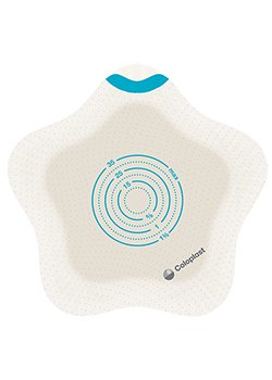 Ostomy Barrier SenSura Mio Kids Trim to Fit, Standard Wear Adhesive Coupling Without Flange Green Code System 0 to 1 3/8 Inch Opening