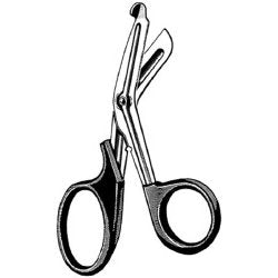 Utility Scissors Sklar Multi Cut 7 1/2 Inch Length OR / Surgical Grade German Stainless Steel / Plastic NonSterile Finger Ring Handle Angled Blunt Tip / Blunt Tip