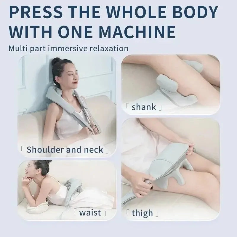 multifunctional massage shawl cervical spine and back massager heating and kneading trapezius muscle charging back buckle type
