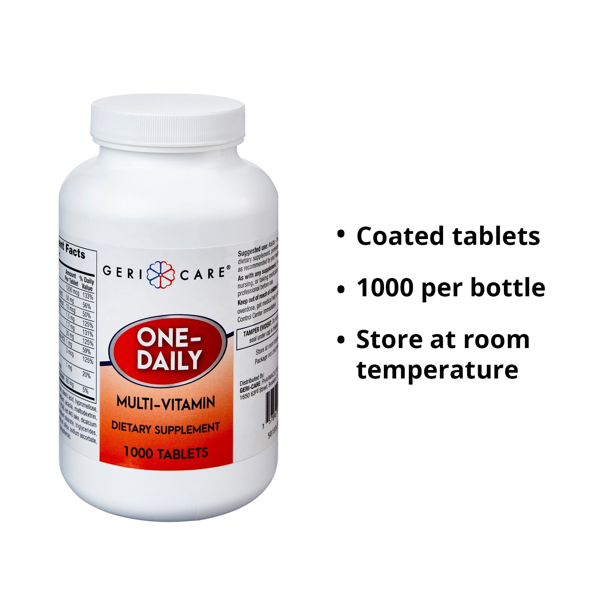multivitamin supplement geri care tablet 1 000 per bottle packaging type case