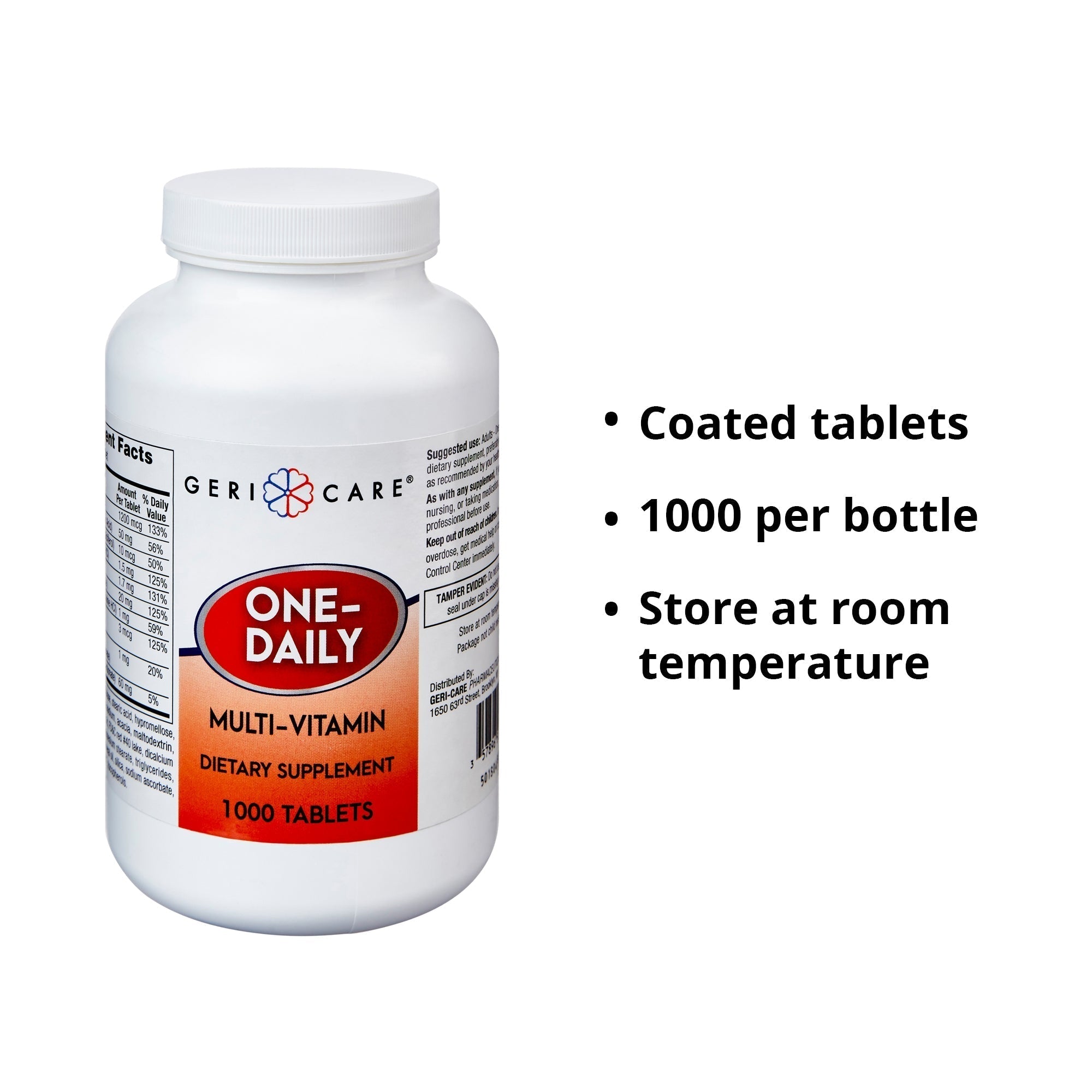 multivitamin supplement geri care tablet 1 000 per bottle packaging type case