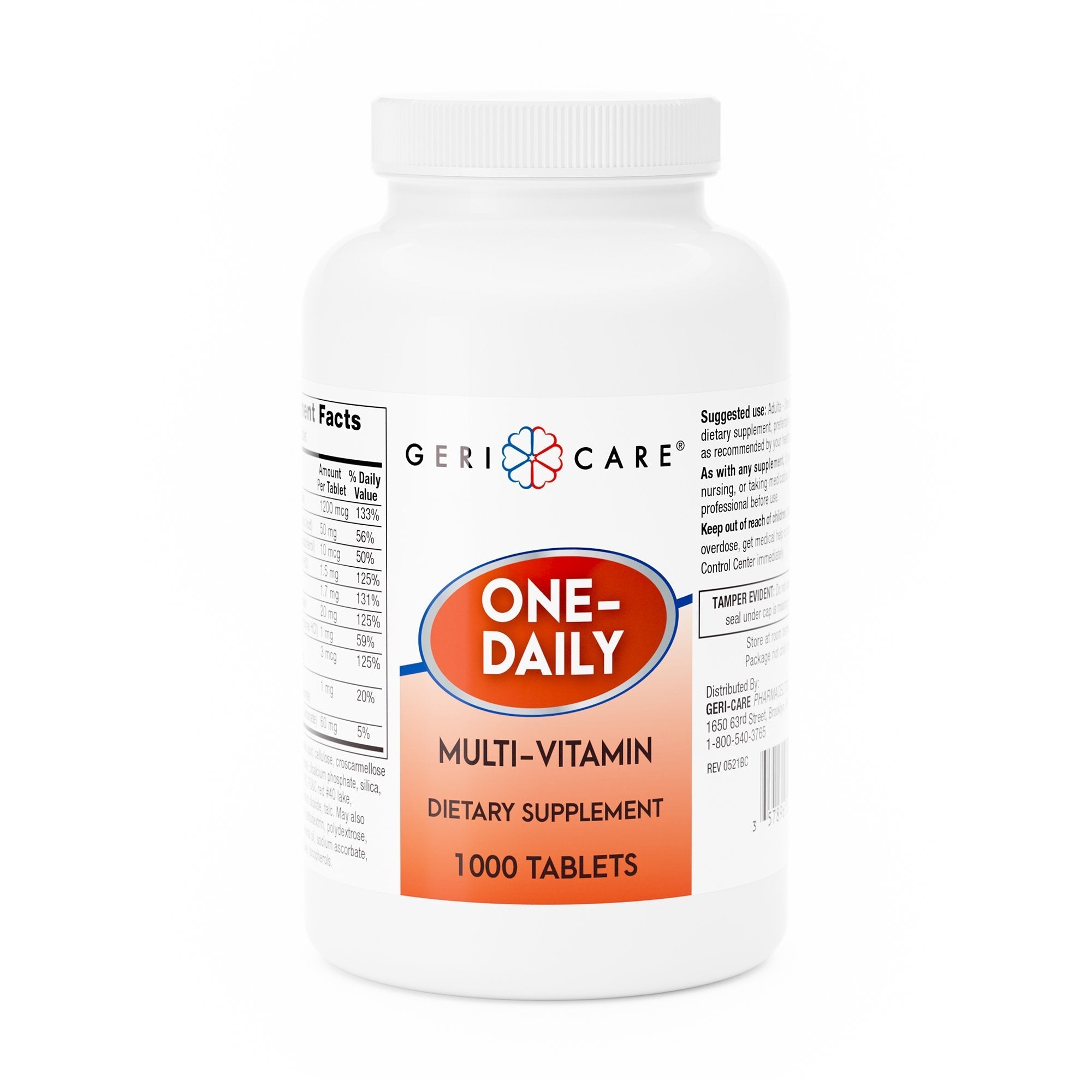 Multivitamin Supplement Geri Care Tablet 1,000 per Bottle