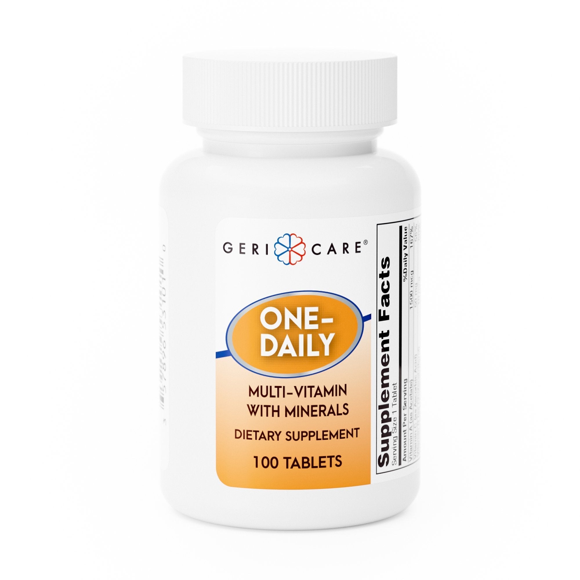 Multivitamin Supplement with Minerals Geri Care Tablet 100 per Bottle