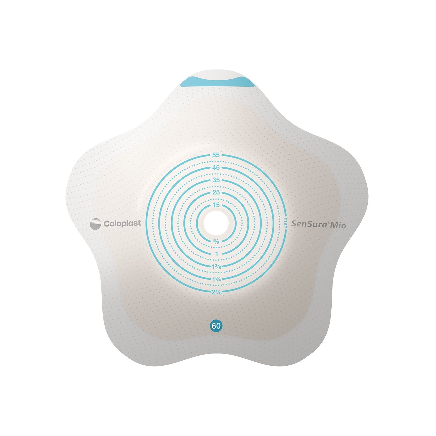 Ostomy Barrier SenSura Mio Convex Flip Precut, Extended Wear Elastic Adhesive 60 mm Flange Blue Code System 1 9/16 Inch Opening