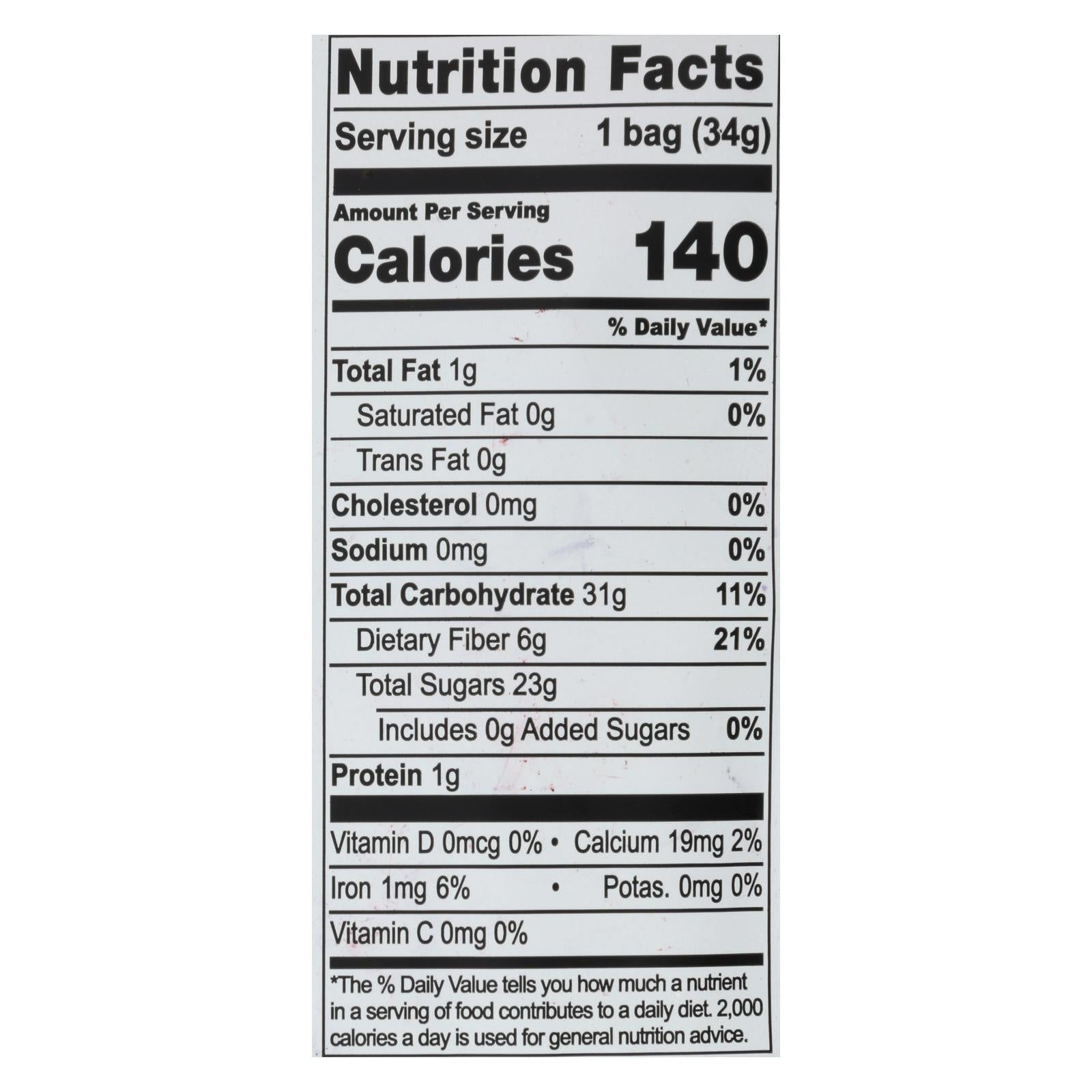 Natierra Fruit Organic Freeze Dried Blueberries 1.2 Oz Case Of 12 All Care Store