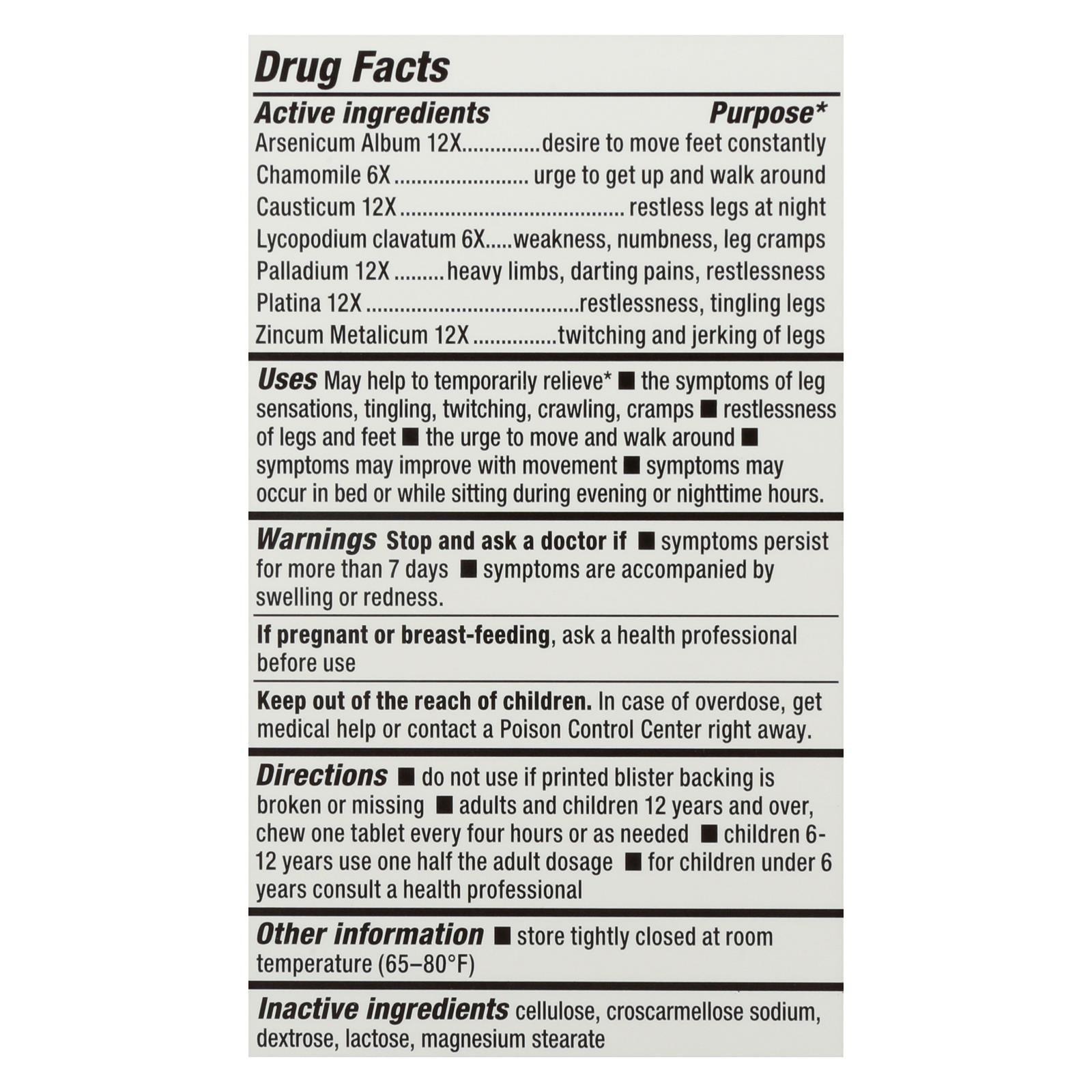 natrabio restless legs 60 tablets