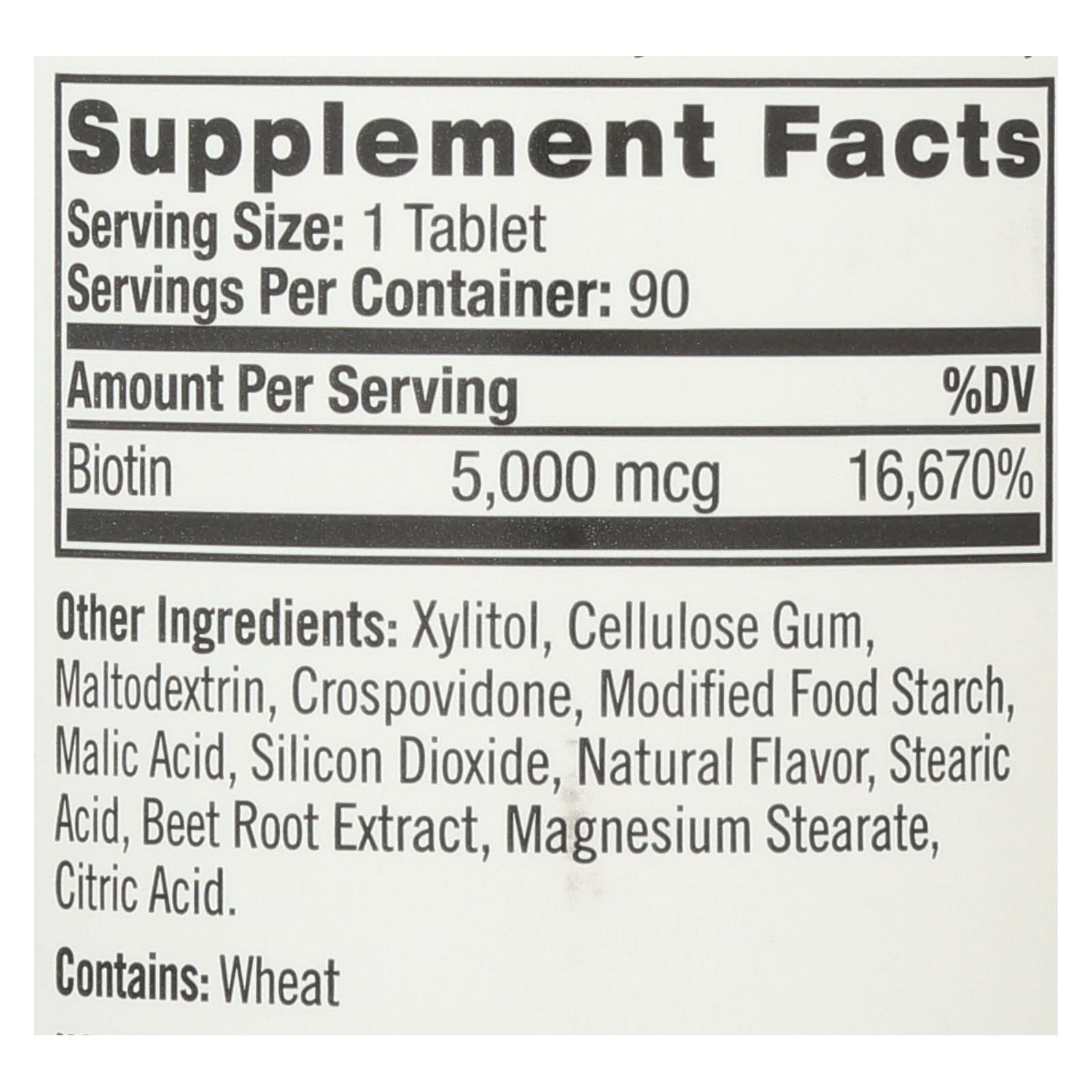 natrol biotin fast dissolve strawberry 5000 mcg 90 tablets