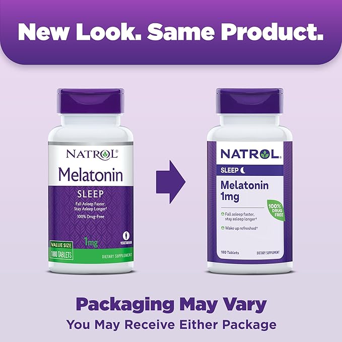natrol melatonin 1 mg 180 tablets