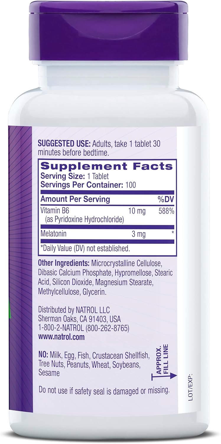 natrol melatonin time release 3 mg 100 tablets