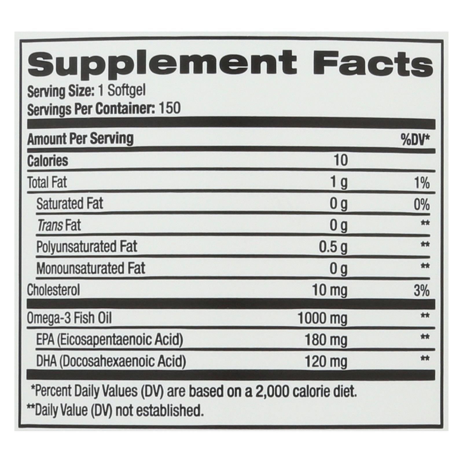 natrol omega 3 fish oil lemon 1000 mg 150 softgels