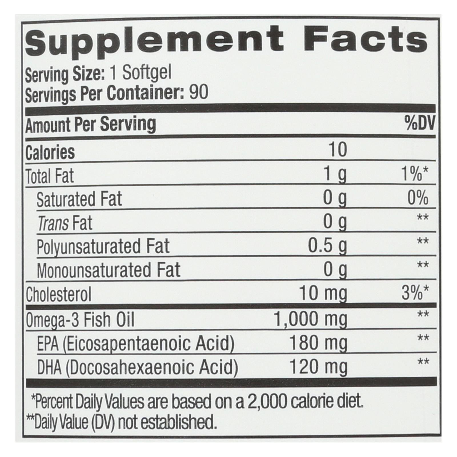 natrol omega 3 fish oil lemon 1000 mg 90 softgels