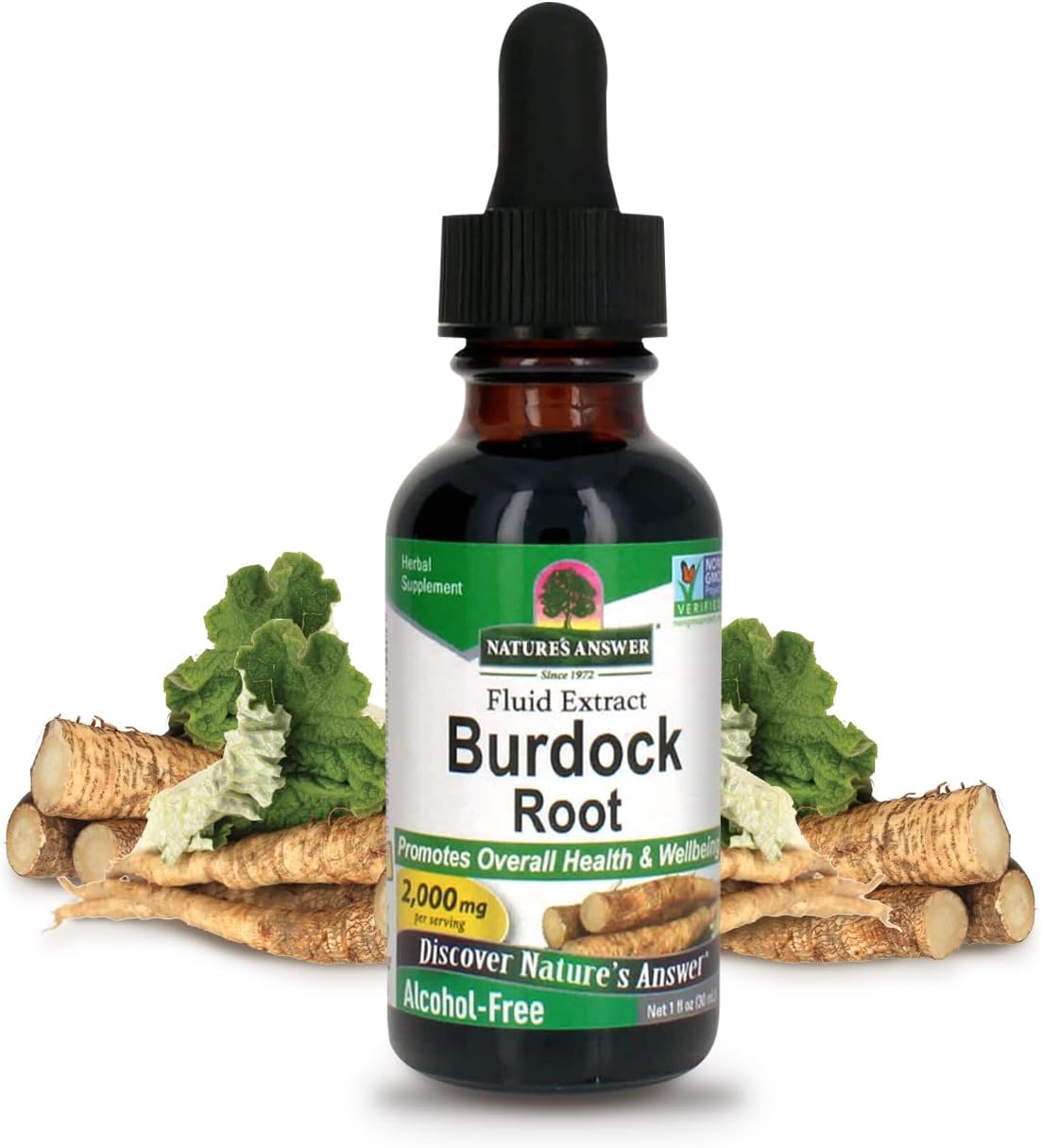 natures answer burdock root alcohol free 1 fl oz