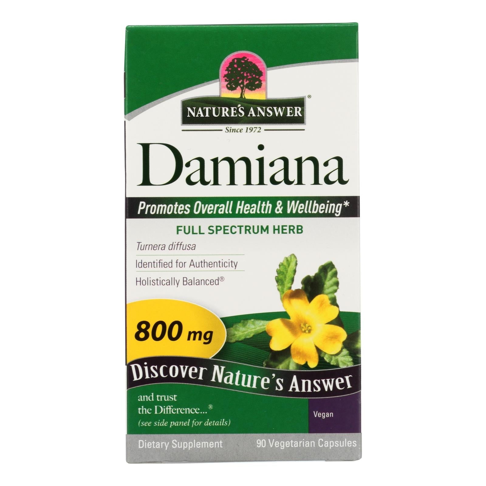 natures answer damiana leaf 90 vegetarian capsules
