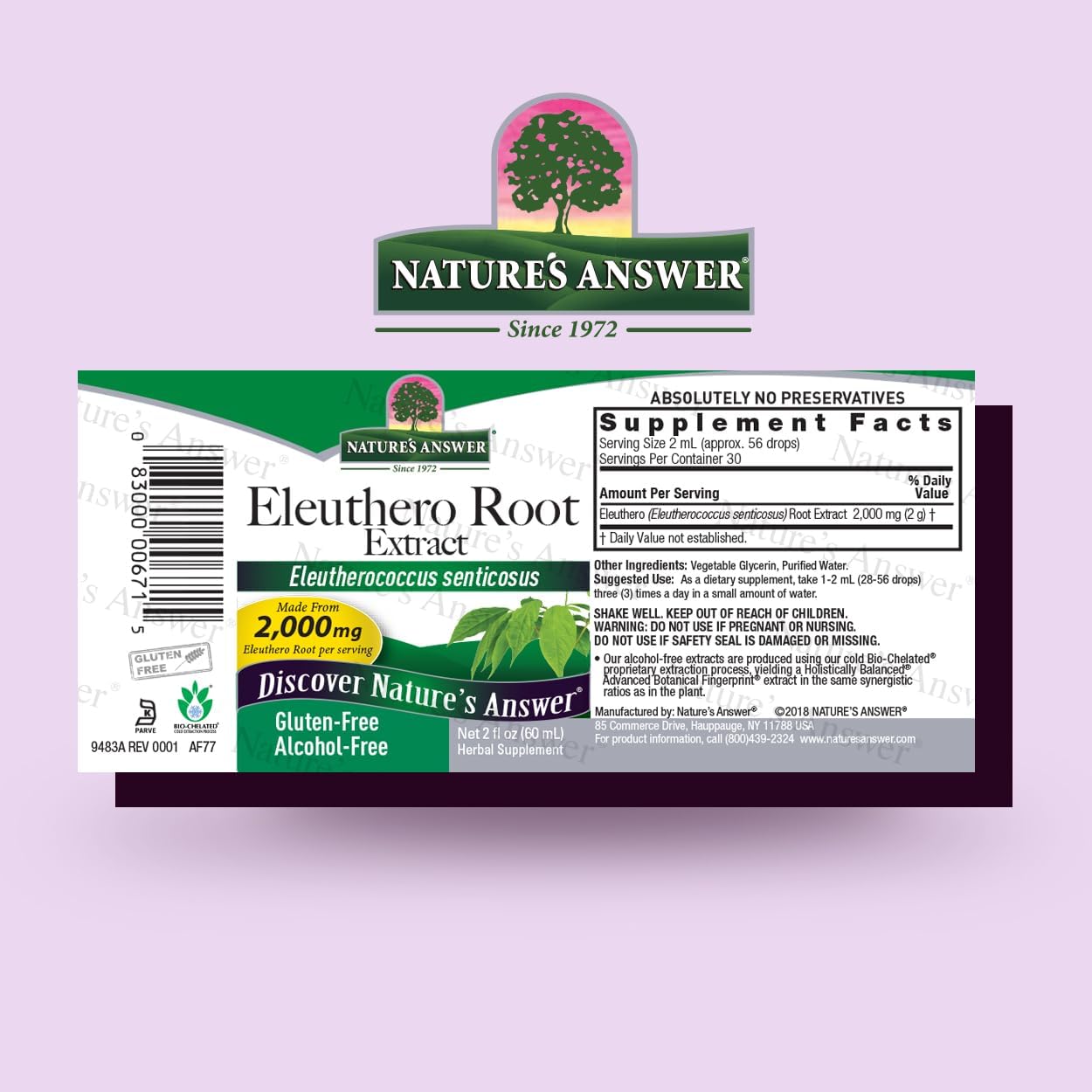 Nature's Answer Eleuthero Root Alcohol Free