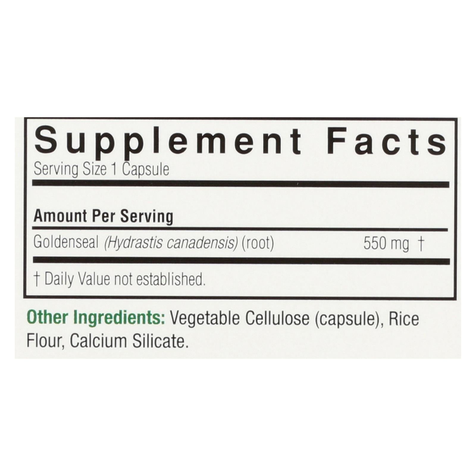 natures answer goldenseal root 50 vegetarian capsules