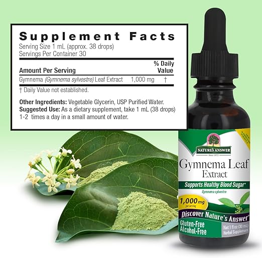 Nature's Answer Gymnema Leaf Alcohol Free 1 Fl Oz