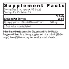 Nature's Answer - Hyssop Extract - Alcohol-free - 1 Oz
