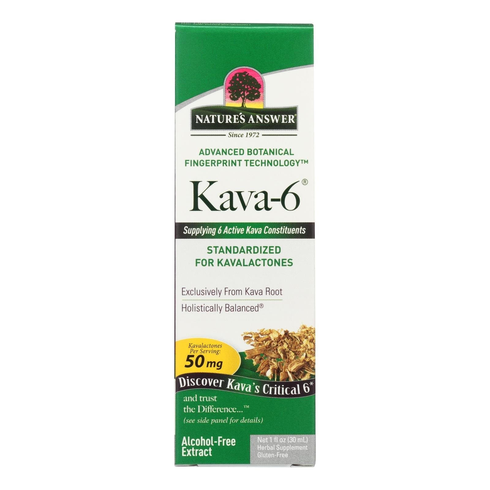 natures answer kava 6 extract alcohol free 1 oz