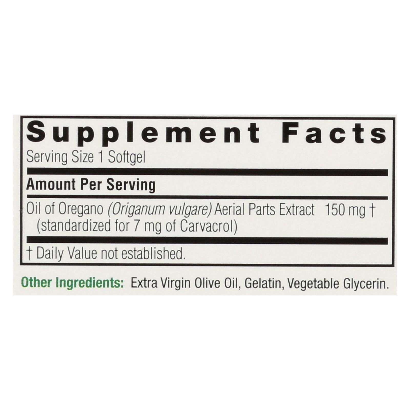 natures answer oil of oregano 90 softgels