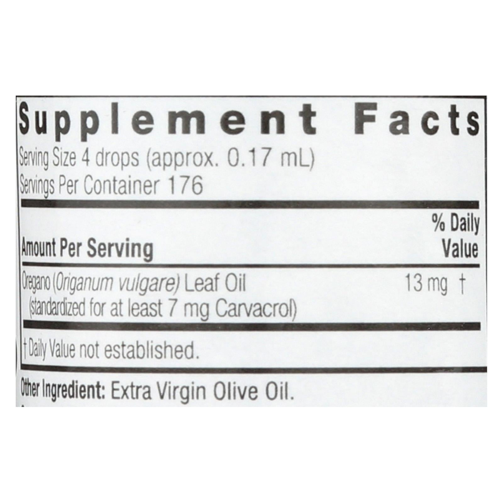 natures answer oil of oregano leaf 1 fl oz