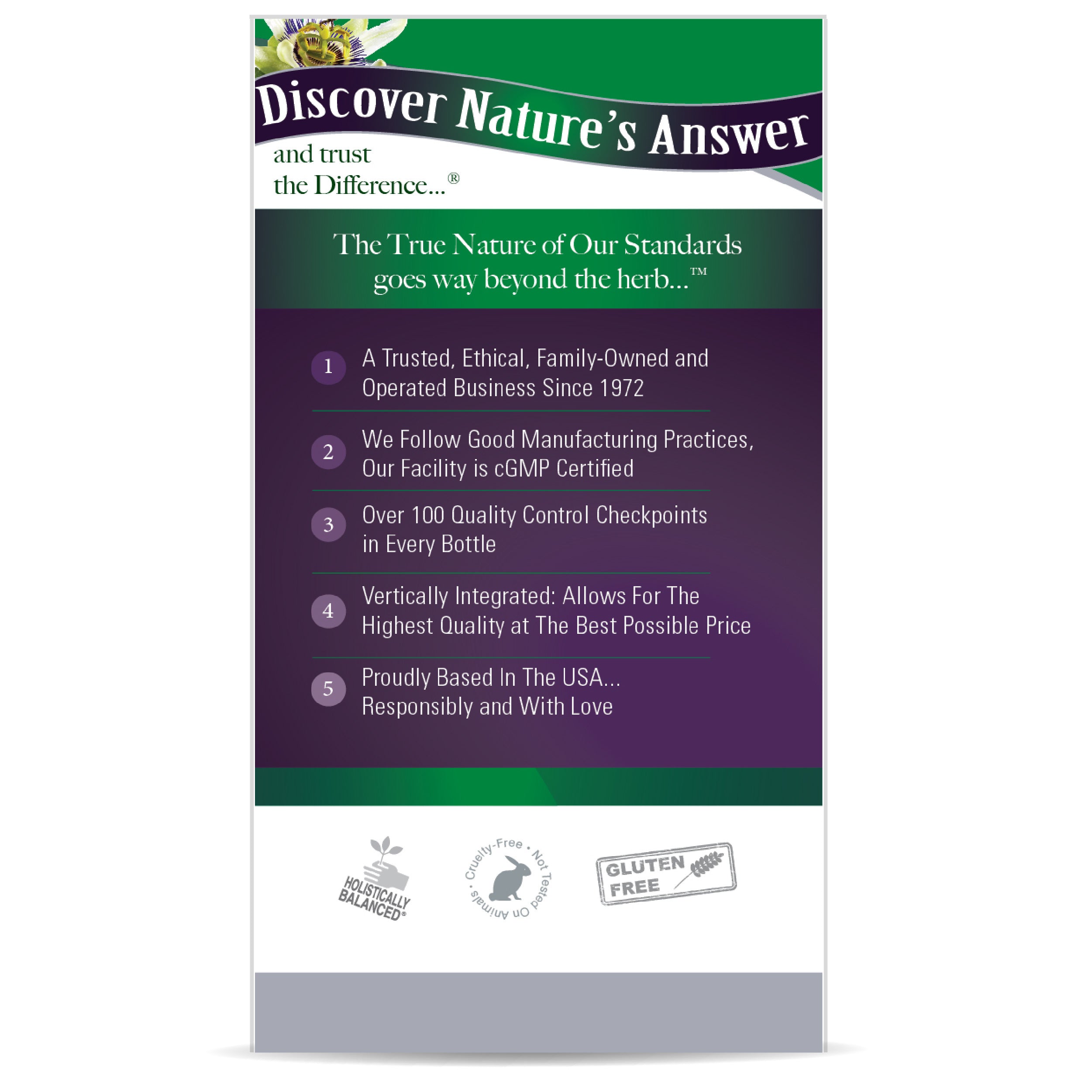 natures answer passionflower extract 60 vegetarian capsules