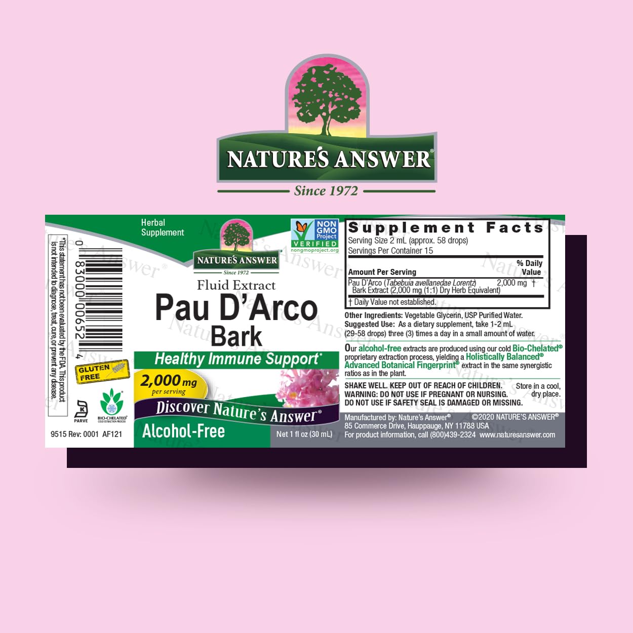 natures answer pau darco inner bark alcohol free 1 fl oz